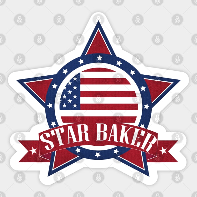 American star baker Sticker by shimodesign